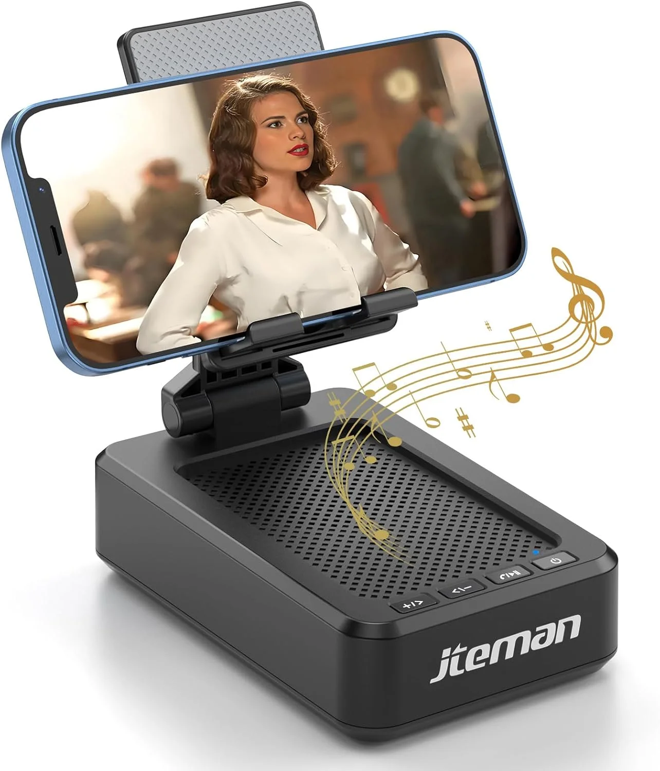 cell phone stand with wireless bluetooth speaker